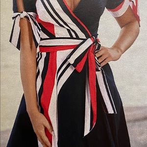 Cold shoulder shirt dress